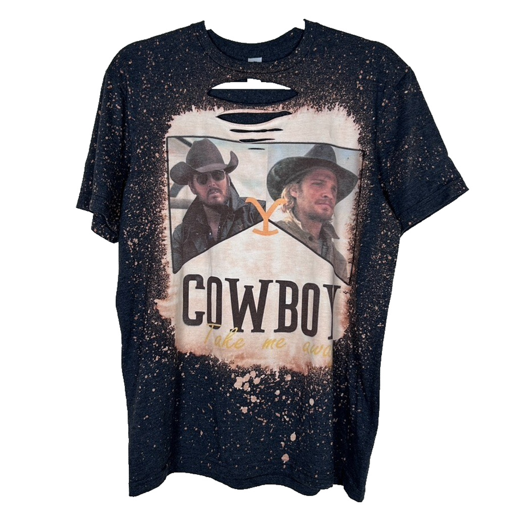 Yellowstone Series Womens Sz M Cowboy take me away! T-shirt event TV show